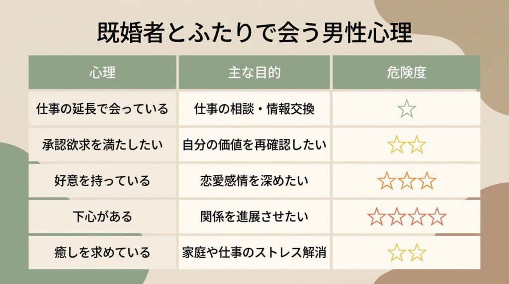 既婚者とふたりで会う男性心理 