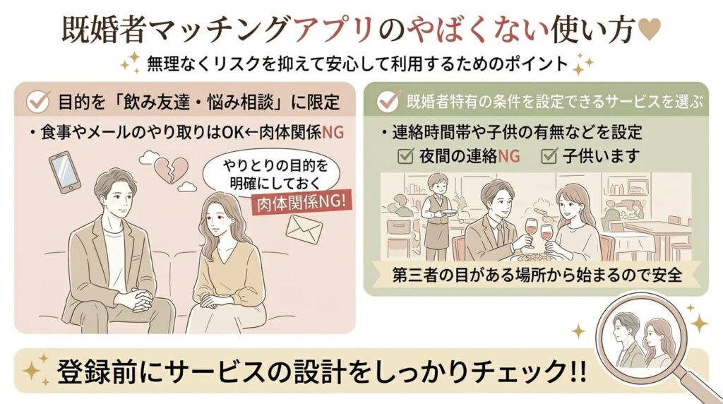 既婚者マッチングアプリ　やばくない使い方 