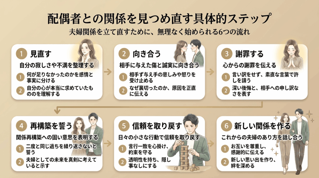 配偶者との関係を見つめ直すステップ