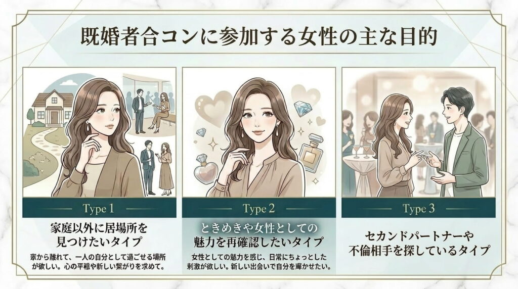 既婚者合コンの女性の参加目的 