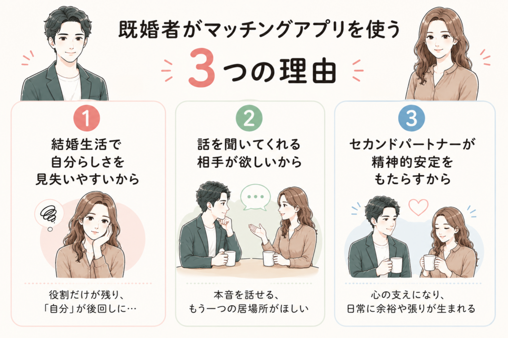 既婚者がマッチングアプリを使う理由