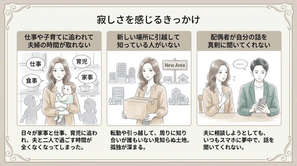 寂しさを感じるきっかけ